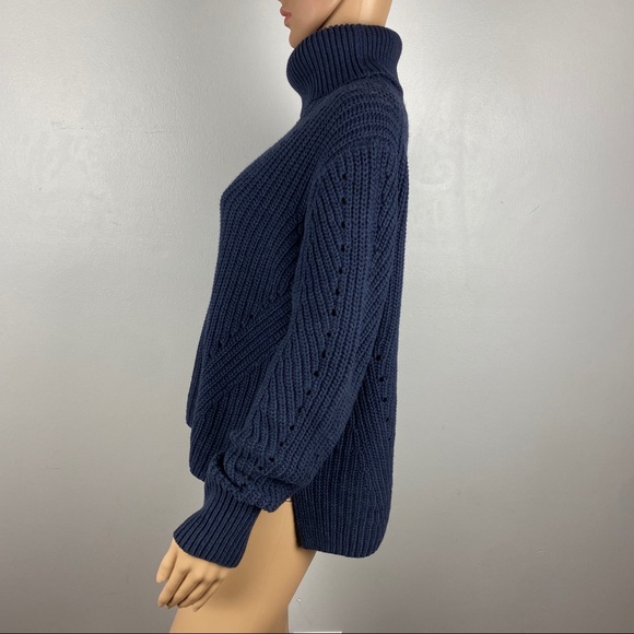 NEW 360SWEATER NAVY TURTLENECK SWEATER - Picture 4 of 6